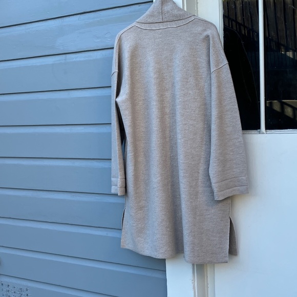 NEW! Eileen Fisher High Collar Boiled Wool Coat in Maple Oat - Picture 6 of 12